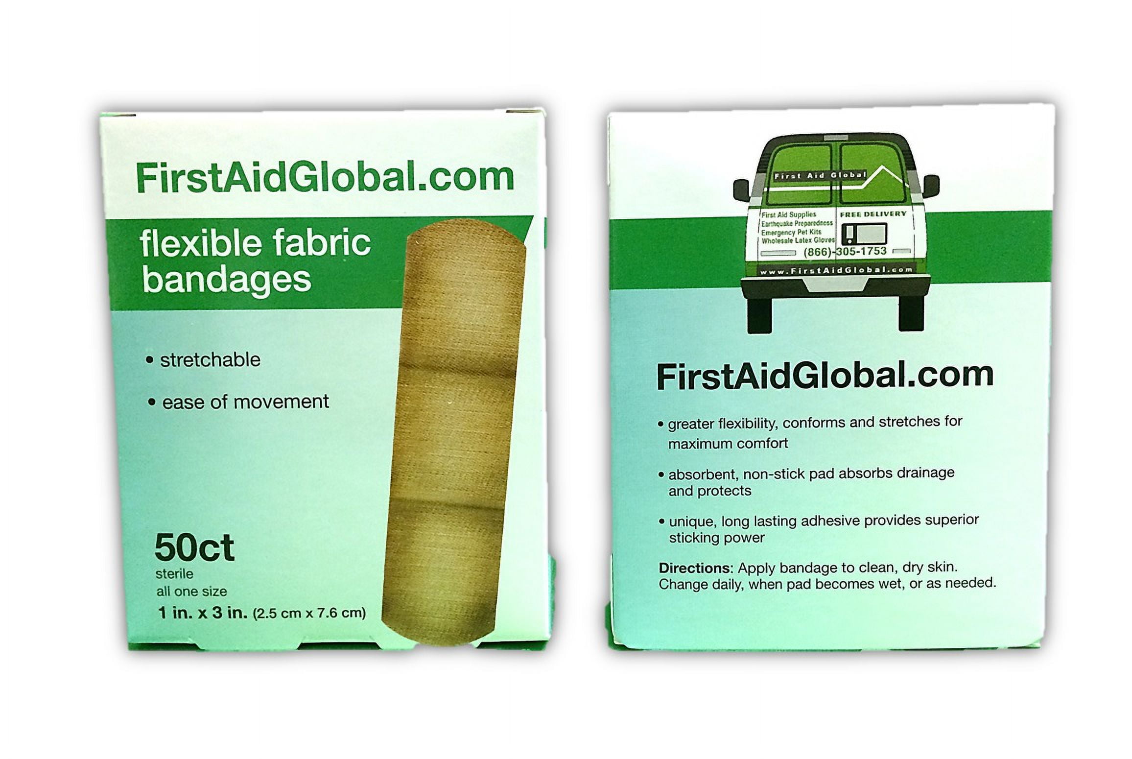 Flexible Fabric Bandages 50/Box & 24 Boxes/case from First Aid Global