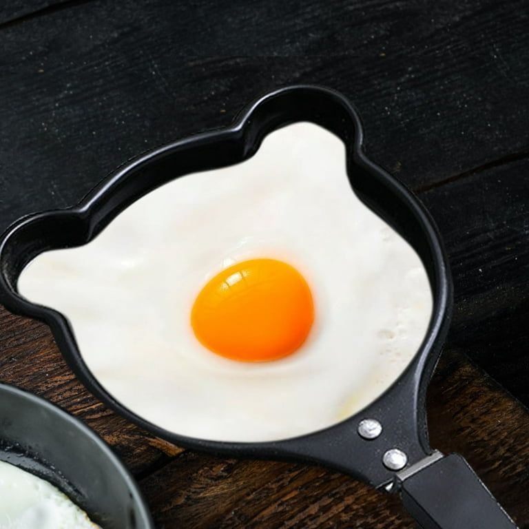 4 Hole Frying Pans Camping Cast Iron Party Mini Durable Egg