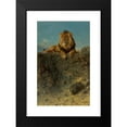 thumbnail image 2 of Ludwig Knaus 13x18 Black Modern Framed Museum Art Print Titled - Throning Lion, 2 of 5