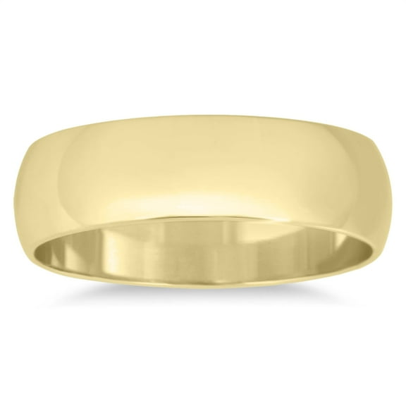 SZUL Women's 5mm Domed Wedding Band in 10K Yellow Gold