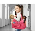 thumbnail image 2 of Badger Basket On-the-Go Travel Tote and Doll Clothing Storage Bag for 18 inch Dolls - Pink Stars, 2 of 8