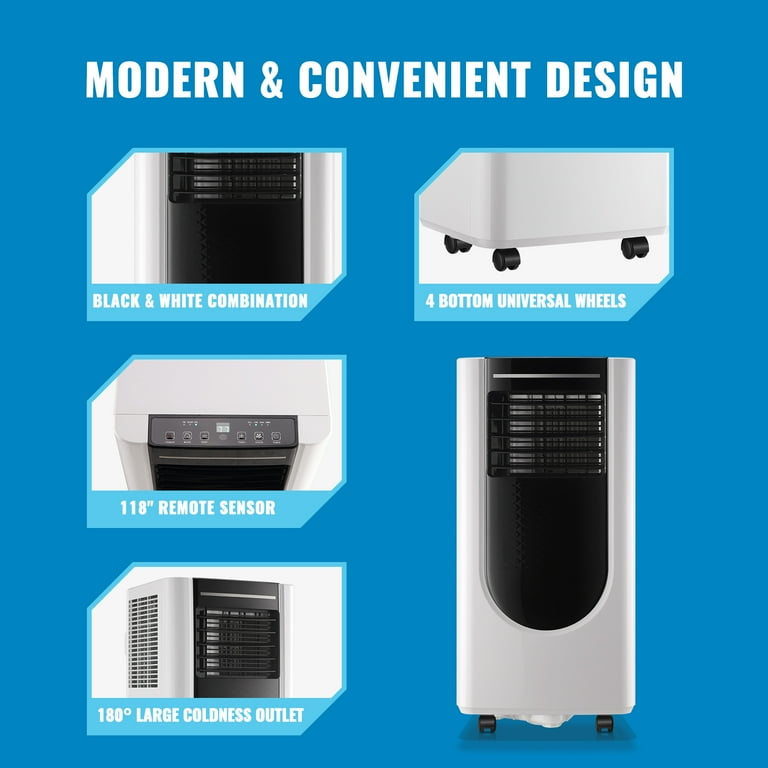 WANAI Portable Air Conditioner 4400BTU SACC (8,000 BTU ASHRAE) Room AC Unit, Built-in Dehumidifier & Fan Mode Cools up to 250 Sq.ft WANAI Portable Air Conditioner 4400BTU SACC (8,000 BTU ASHRAE) Room AC Unit, Built-in Dehumidifier & Fan Mode Cools up to 250 Sq.ft
