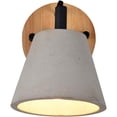 thumbnail image 4 of Signature Home Collection Concrete Wall Sconce with Wooden Backplate and Warm Light - 8" - Cream, 4 of 5