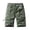 Green@GC@, variant on Men's Cargo Shorts Straight Leg Baggy Shorts for Men Trendy Elastic Waist Solid Color Soft Shorts With Pocket