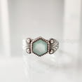thumbnail image 4 of Aqua Chalcedony Ring, 925 Sterling Silver Oxidized, Women Ring, Natural Chalcedony, March Birthstone, Christmas, Thanksgiving, Tiny Dainty Ring, Handmade, Statement Jewelry, Wedding, Anniversary Gift, 4 of 8