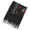 thumbnail image 7 of Sakkas Ginata Women's Large Casual Super Soft Embroidery Scarf Shawl Wrap Stole - Blue Red - One Size Regular, 7 of 7