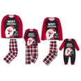 thumbnail image 2 of Matching Family Christmas Pajamas Set for Couple Kids Baby Santa Print Tops and Casual Plaid Pants Sleepwear, 2 of 7