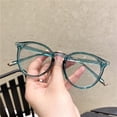 thumbnail image 2 of Las mujeres con gafas sencillas pueden equiparse con monturas de gafas ovaladas miopes y cara redonda, gafas planas estilo estudiantes, 2 of 5