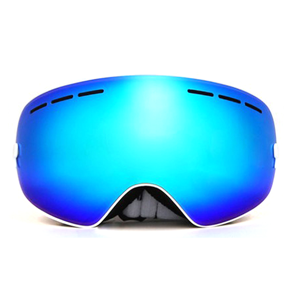 Outdoor Sports Skiing Goggles Windproof Anti-fog Snowmobile Bicycle Motorcycle UV Protection Glasses (White) by