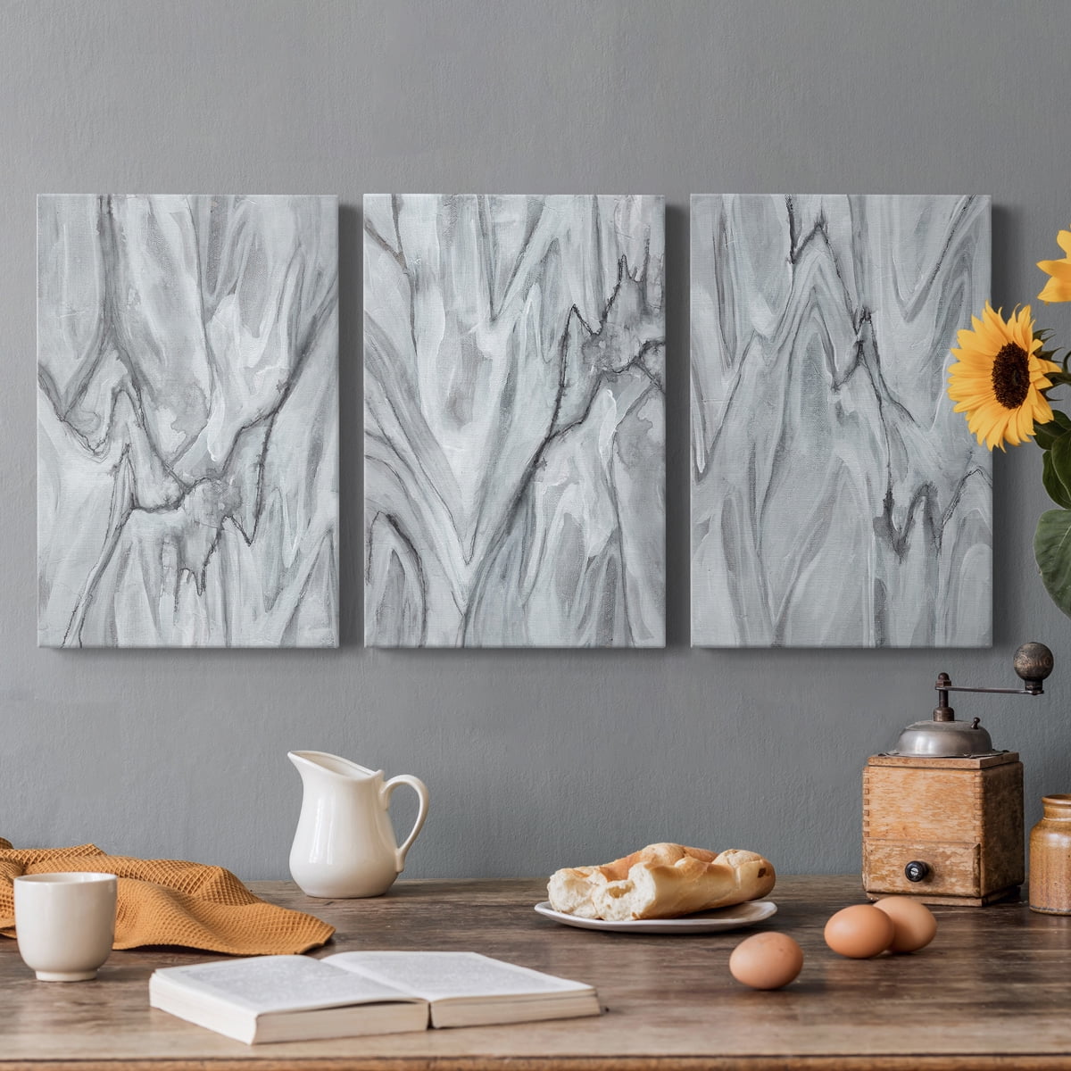 Marbled White I Premium Gallery Wrapped Canvas - Ready to Hang - 18 x 27 Each