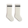 thumbnail image 2 of LYMAYTER 0-8Y Infant Toddler Unisex Knee-High Socks Thin Cotton Double-Stripe Solid Color Breathable Soft‌ 1 Pair, 2 of 8
