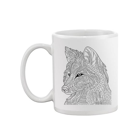 Wolf In Zentangle Style Mug - Image by Shutterstock