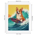 thumbnail image 2 of Paint by Numbers Kit for Adults, Corgi Surfing Ocean Waves Art Paint by Numbers, Easy Paint by Numbers Kit for Adults Beginner, DIY Adult Paint by Number Kits on Canvas, 12x16in Home Decor, 2 of 7