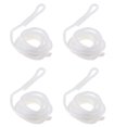 thumbnail image 1 of 4 Pack Of Double Braid Nylon Dock Line Bumper Fender Ropes For Boats Docking (White, 1/4 Inhc 6mm Diameter, 150cm 5FT Long) ,Easy to Operate, 1 of 6