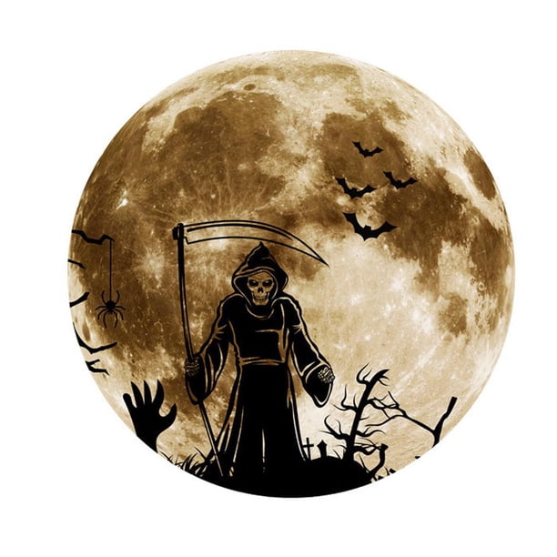 Pared De Luna Luminosa, Pegatina Fluorescente De Halloween, Autoadhesiva Para Decoración De Halloween Inevent HA040040-02