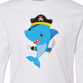 thumbnail image 4 of Inktastic Pirate Shark, Cute Shark, Little Shark, Blue Shark Long Sleeve Youth T-Shirt, 4 of 5