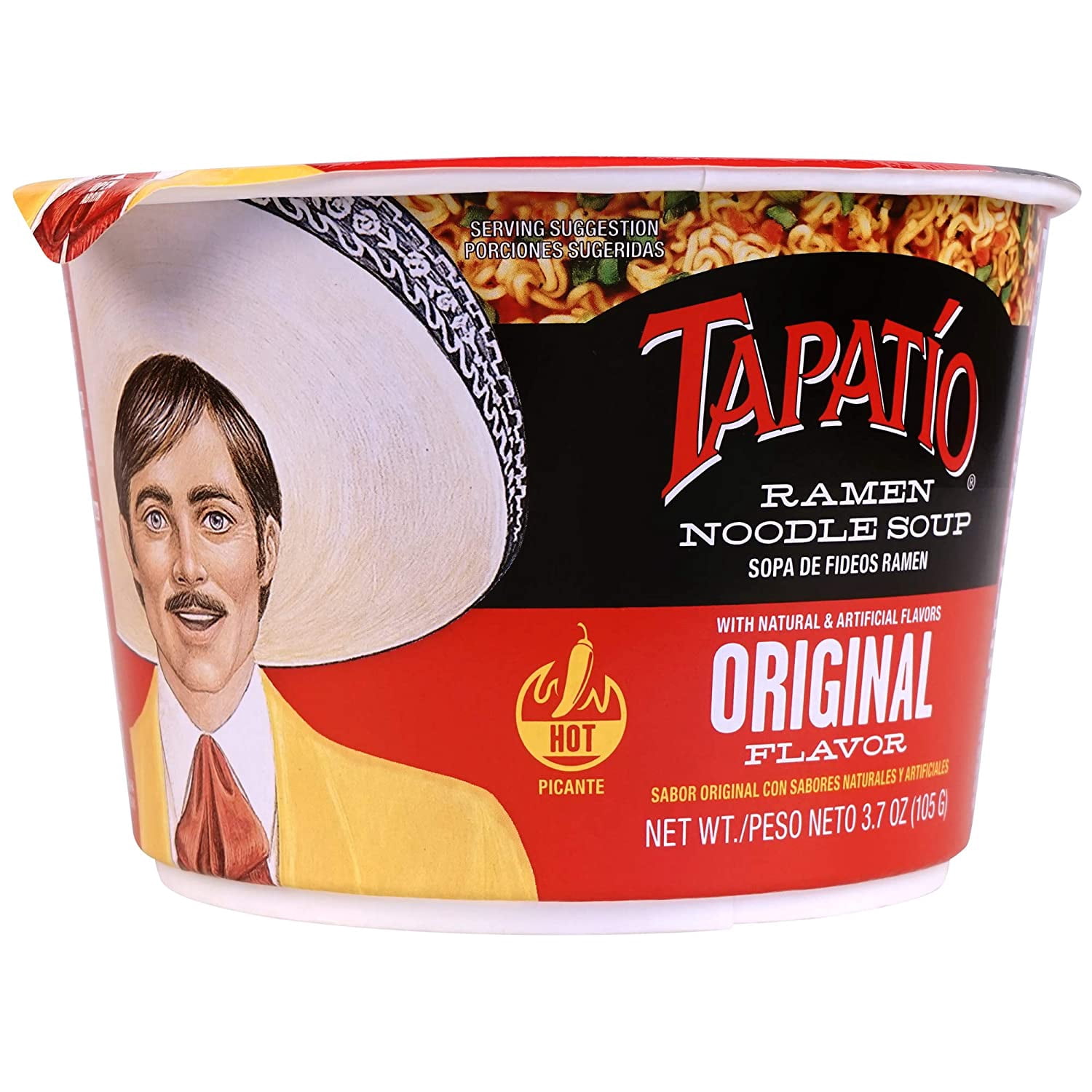 Tapatio Ramen Noodle Bowl 105g, Original Flavor (Bulk Case of 6)
