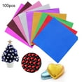 thumbnail image 1 of TidBay 100Pcs 8cm Aluminum Foils Chocolate Candy Wrapping Paper Food Packaging Decor, 1 of 7