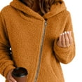 thumbnail image 4 of Gfyviroh Zip Up Jackets for Women Solid Color Lightweight Fleece Outerwear Plus Size Long Sleeve Casual Hooded Jackets, 4 of 6