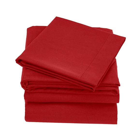 Juego Sabana Suavitec Plus Poliéster Rojo Individual Concord