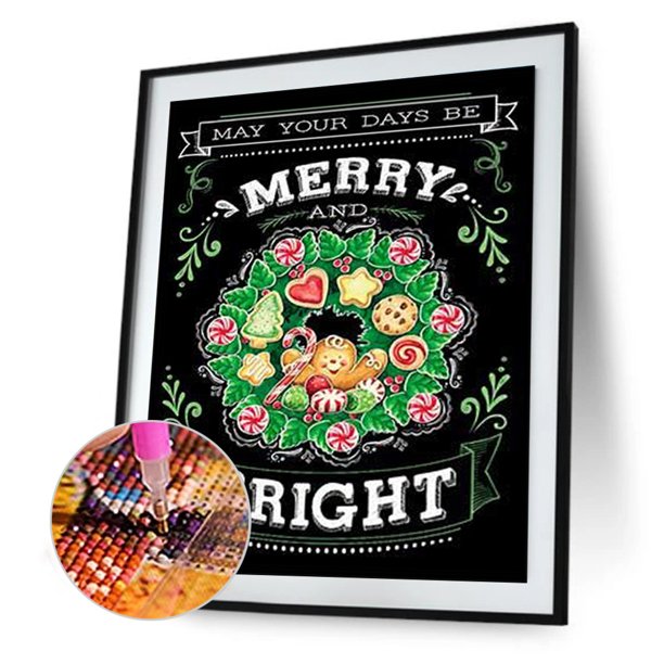 Cuadros Decorativos 5D diamante pintura Navidad completo taladro redondo mosaico DIY vacaciones (HJ325) Ehuebsd embutido en tela