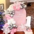 thumbnail image 3 of Pink and Silver Balloons Arch Kit, 134pcs Metallic Silver,Pastel Pink,Confetti Balloons Garland Kit for Winter Wonderland Baby Shower Princess Birthday Party Bridal Shower Wedding Party Decoration, 3 of 16