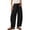 *Black, variant on VBVC Women's Cotton Linen Barrel Leg Pants , Casual Drawstring Baggy Trousers For Women , Ladies' Summer Beach Pants with Pockets, Khaki , S-3XL