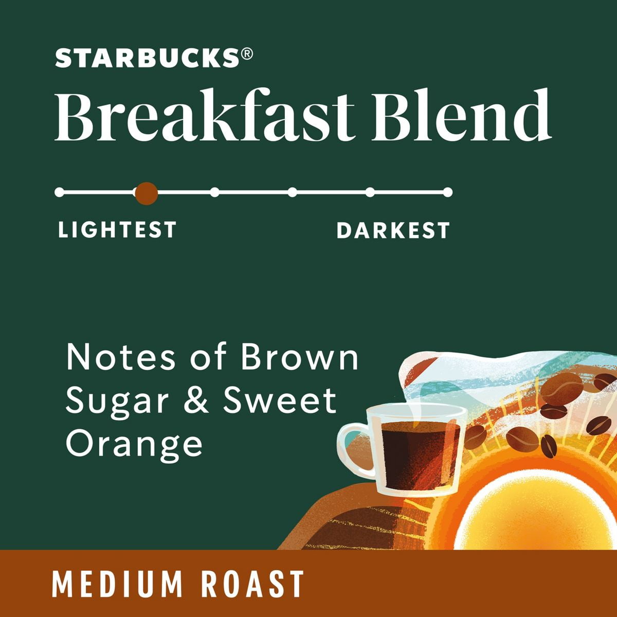 Starbucks Keurig Breakfast Blend Medium Roast Coffee Pod - 22 K-Cups