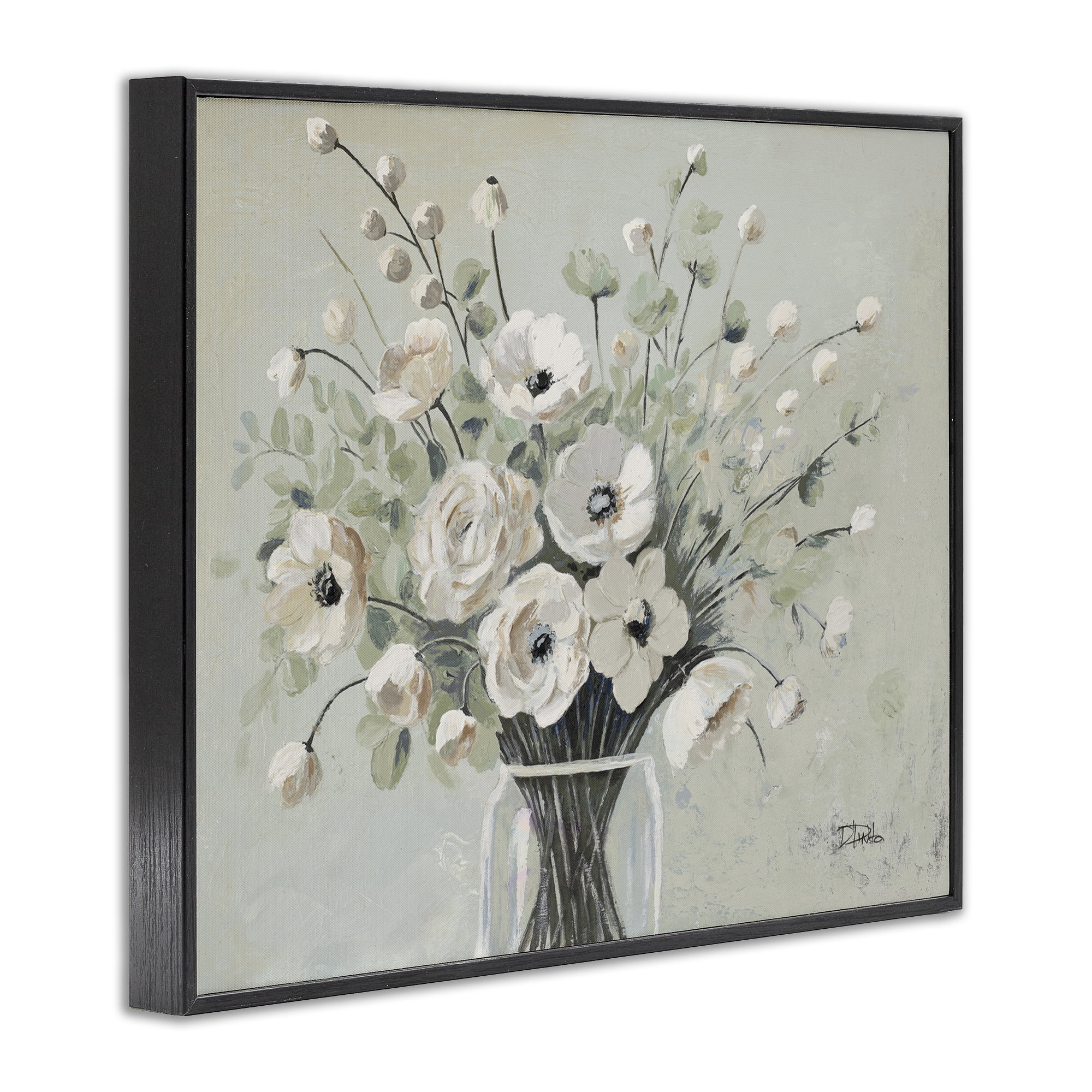 Stupell Industries Siempre Bella Bouquet Black Framed Giclee Art, design by Patricia Pinto