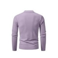 thumbnail image 3 of QHRMKOG Cardigan Men Loose Fit Long Sleeve V Neck Knit Cardigan Sweaters 2025 Fall Comfort Button Up Sweater Trendy Clothing Purple XL, 3 of 4