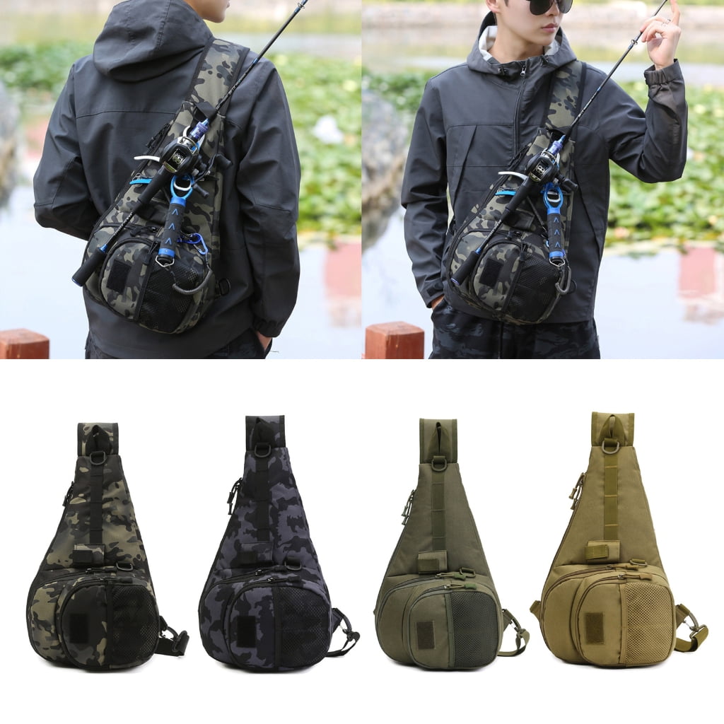 Oasiva Fishing Lures Backpack Hiking Hunting Camping Fishing Gear Shoulder Bag Tackle Storage Bag Lightweight Fishing Chest Bag