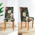 thumbnail image 3 of Yayeee 2 Pack Dining Chair Covers Stretch Parson Chairs Slipcovers Seat Protector, White and Pink Roses, 3 of 6