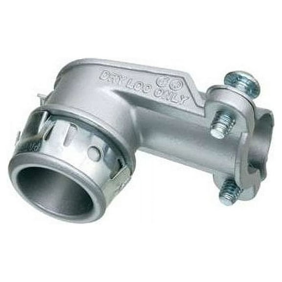 Arlington 851, Armored Cable/Flexible Conduit Connector, 1/2In 90°, 1 PC