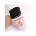 thumbnail image 5 of 1pc Golden Twinkling Round Charm Pendant For Smart Watch Silicone Strap Decorative Ring, 5 of 5