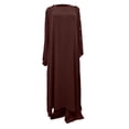 thumbnail image 4 of Women'S 2-Piece Modest Maxi Set: Oversized Tunic & Wide-Leg Pants With Hidden Adjustable Belt & Gold Buttons - Casual Daily Wear, 4 of 4