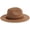 Camel, variant on BadPiggies Vintage Fedora Hat for Men & Women Wide Brim Felt Hats with Belt Buckle (Camel)