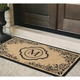 thumbnail image 3 of A1HC Natural Coir Monogrammed Floral Door Mat, 36"x72", Durable Anti-Shed Outdoor Door Mat, Heavy-Duty, Low-Profile, Easy to Clean, 3 of 7