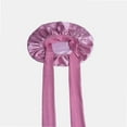thumbnail image 3 of Satin Bonnet Silk Bonnet Hair Bonnet for Sleeping Double Layer Hair Bonnet with Elastic Tie Band for Women Natural Curly Hair(Pink,black,blue，Brown), 3 of 5