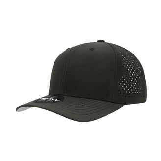 Decky 6220 6 Panel Low Profile Relaxed Performance Dad Hat-Black