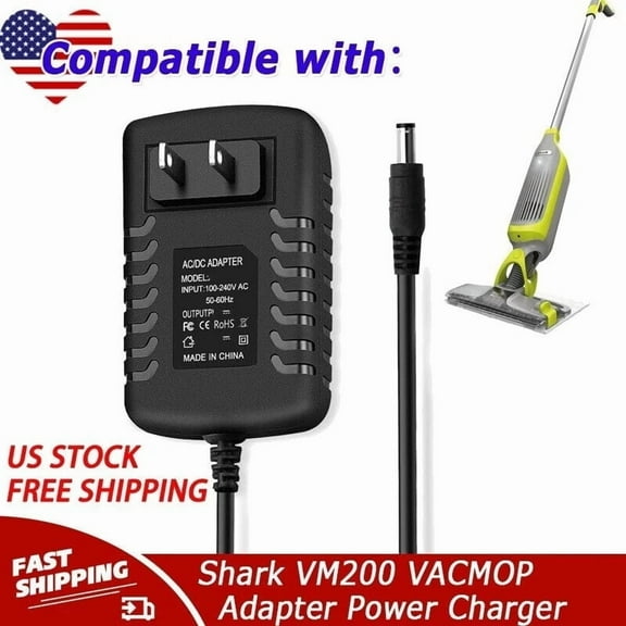 AC/DC Adapter Charger Compatible with Shark VM200 VACMOP Cordless Vac Hard Floor Vacuum Mop