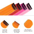 thumbnail image 3 of 12 Pcs Colored Party Highlights Colorful Clip In Hair Extensions, 22 Inch Straight Synthetic Hairpieces, Rainbow, 3 of 5