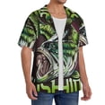 thumbnail image 2 of Goofa Big Bass Fish Printed Men's Casual Short-sleeved Shirt,Lightweight Breathable Button-down,Summer Casual men's top,Versatile Fashion shirt-X-Large, 2 of 5