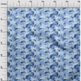thumbnail image 3 of oneOone Polyester Spandex Blue Fabric Asian Japanese Koi Fish Dress Material Fabric Print Fabric By The Yard 56 Inch Wide, 3 of 4