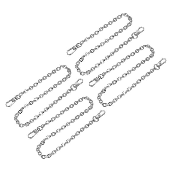 Unique Bargains 16'x0.24' Purse Chain Strap, 4Pack Purse Handle Shoulder Bag Replacement Strap(Silver)