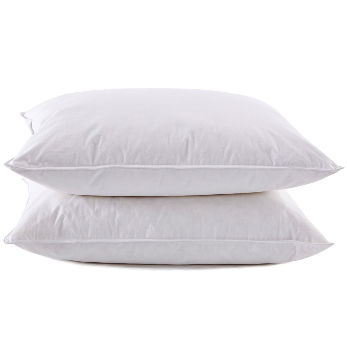 Puredown White Goose Feather and Down Pillow, Queen, Set of 2