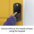 thumbnail image 4 of Cerradura de seguridad Yale con cerrojo, cerradura de puerta de entrada no conectada sin llave de níquel satinado con teclado digital y pantalla táctil para entrada de código, ‎YRD256-NR-619, 4 of 5