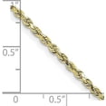 thumbnail image 4 of 10k Yellow Gold 2.2mm Lightweight Diamond Cut Rope with Lobster Lock Chain - 16", 4 of 8