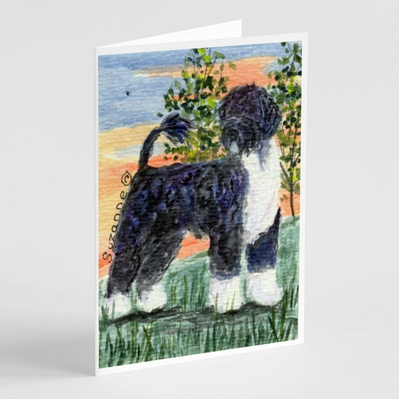 Portuguese Water Dog Greeting Cards and Envelopes Pack of 8