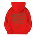 thumbnail image 4 of EANJE Girls Sweatshirt Kids 10-12 Years Graphic Pink Hoodie Love Like Jesus Hoodie Long Sleeve Jesus Loves You Casual Drawstring Pullover Cute Kids Clothes Red 7-8Y, 4 of 6