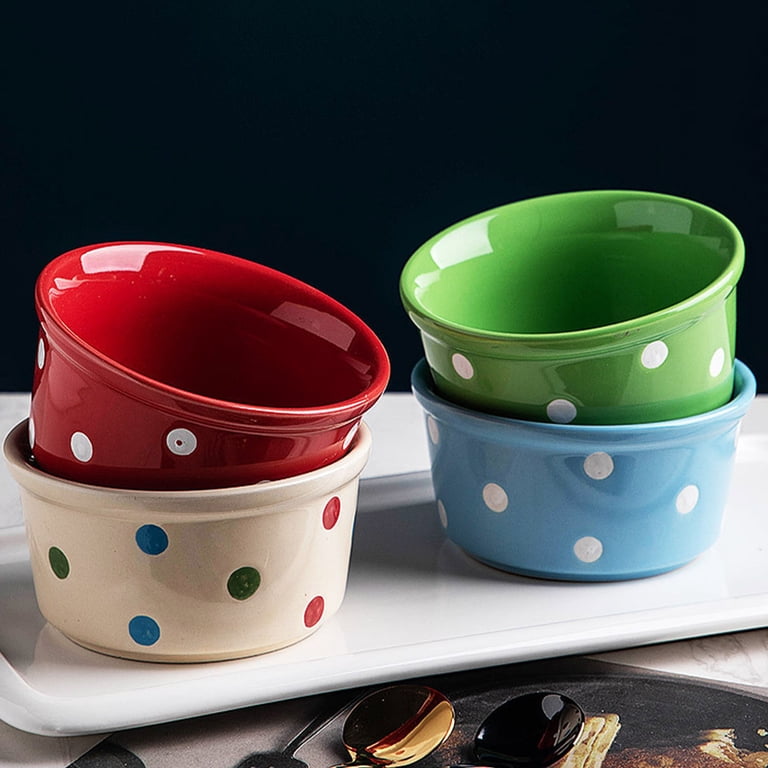 8-Pack Creme Brulee Ramekins - 8 Oz Porcelain Souffle Dishes, Oven & Dishwasher Safe
